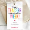 Teacher Appreciation Gift Tags Thank You Teacher Gift Tag School Printable Gift Tags Labels Editable Canva Template Instant Digital Download