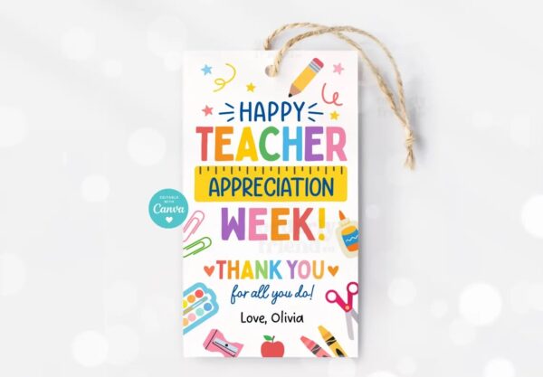 il_1140xN.6852196943_lwsw Teacher Appreciation Gift Tags Thank You Teacher Gift Tag School Printable Gift Tags Labels Editable Canva Template Instant Digital Download